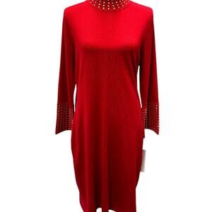 NWT!!! CK,Sweater Dress,Gold Accents,MSRP 99.00,Romantic,Sexy,Flare Sleeve,XL
